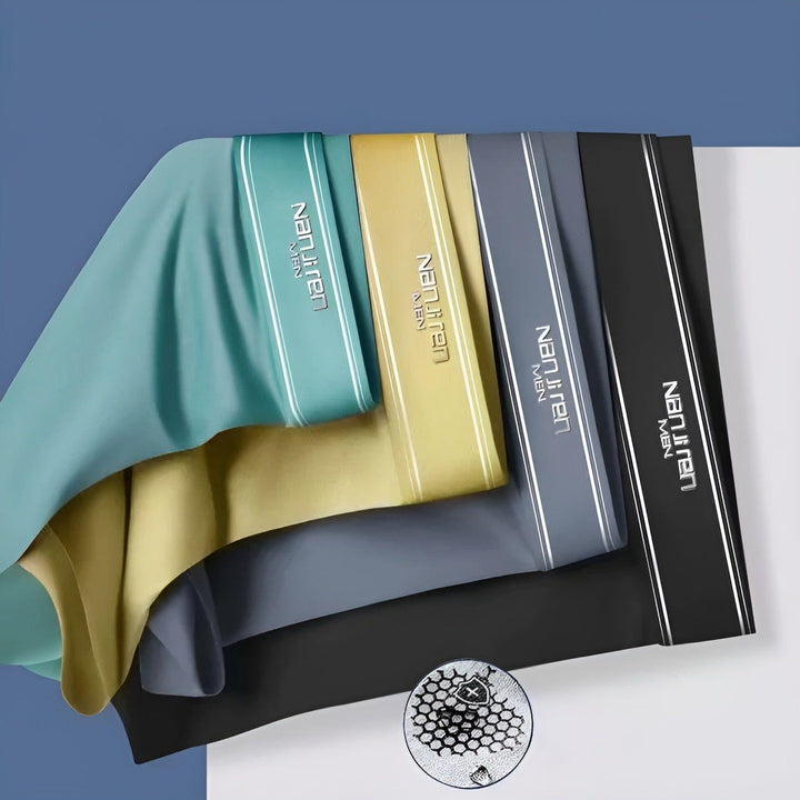 Boxers en Soie Glacée pour Hommes – Sans Coutures, Doux et Respirants | Ensemble de 4