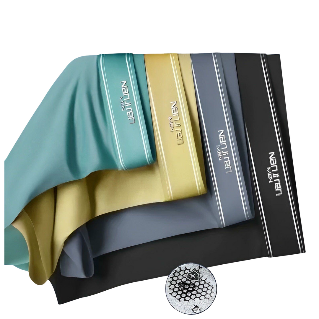 Boxers en Soie Glacée pour Hommes – Sans Coutures, Doux et Respirants | Ensemble de 4
