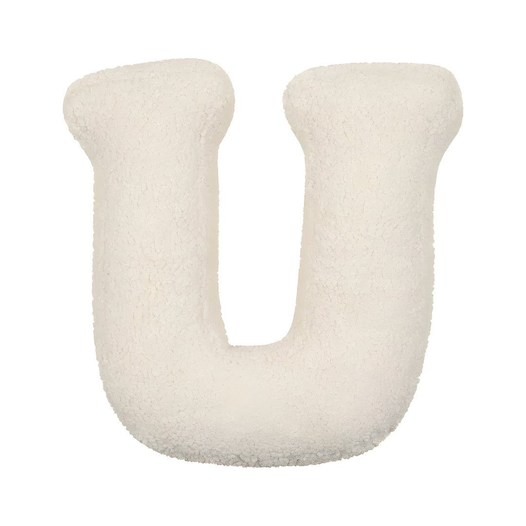 Coussin Lettre en Peluche Personnalisable - Accent Décoratif Doux pour Canapé ou Chambre d'Enfant