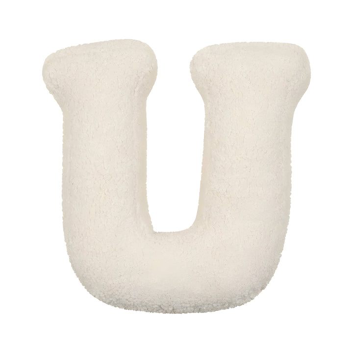 Coussin Lettre en Peluche Personnalisable - Accent Décoratif Doux pour Canapé ou Chambre d'Enfant