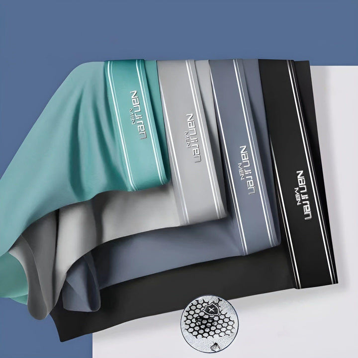 Boxers en Soie Glacée pour Hommes – Sans Coutures, Doux et Respirants | Ensemble de 4