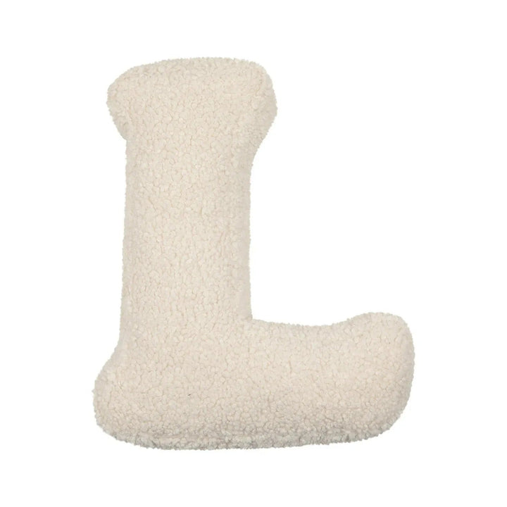 Coussin Lettre en Peluche Personnalisable - Accent Décoratif Doux pour Canapé ou Chambre d'Enfant