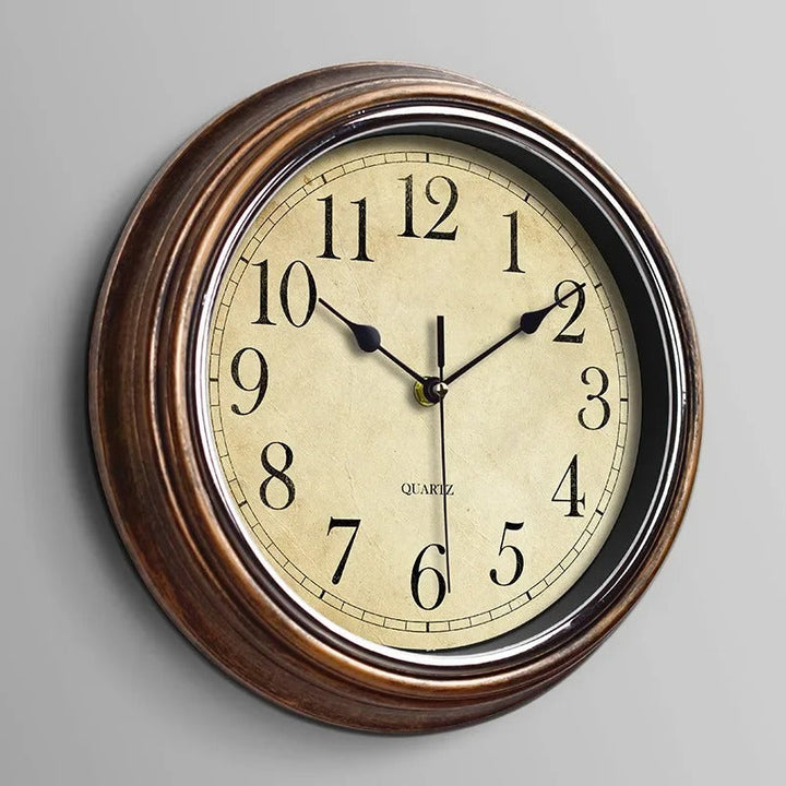 Horloge Murale en Bois Classique avec Mécanisme Silencieux