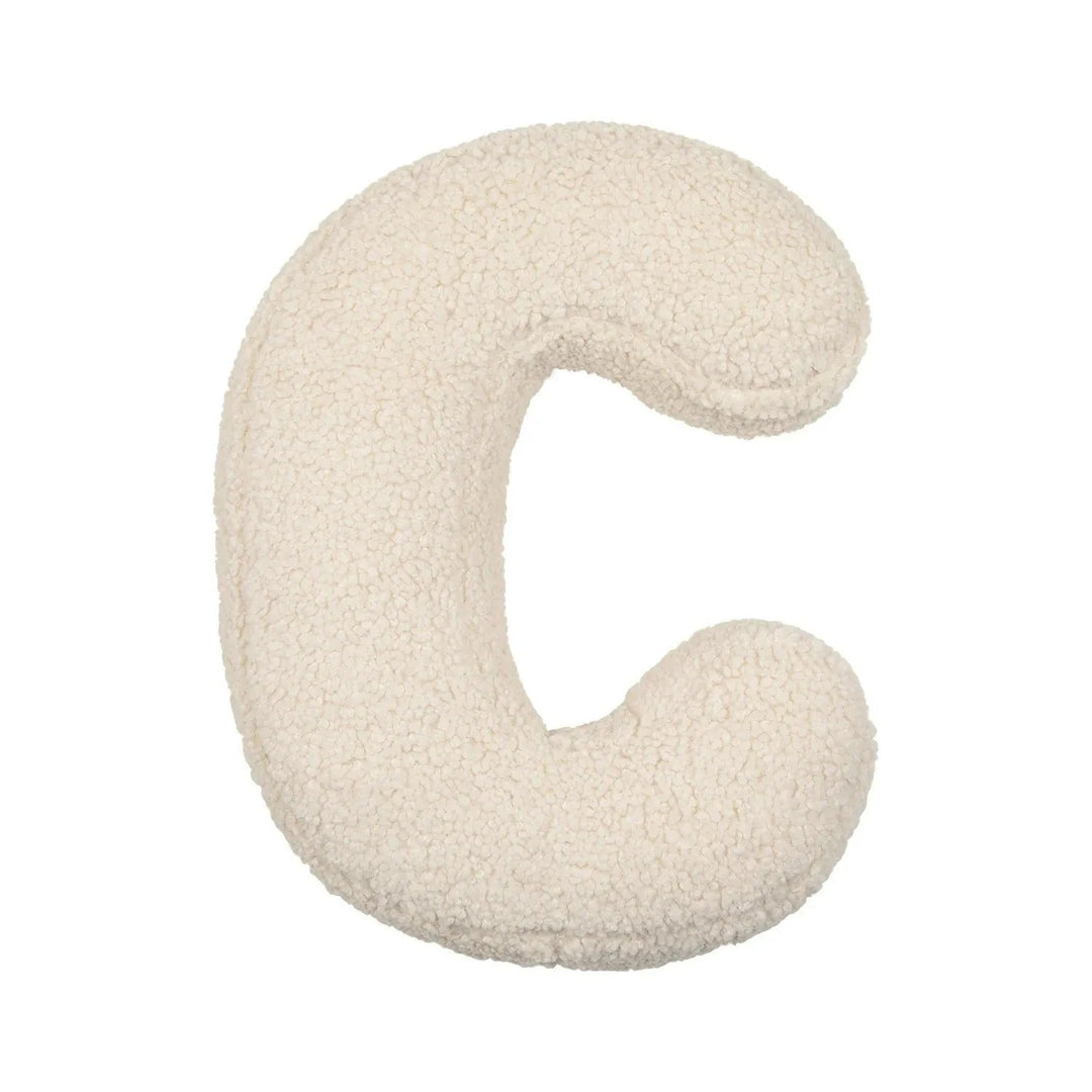 Coussin Lettre en Peluche Personnalisable - Accent Décoratif Doux pour Canapé ou Chambre d'Enfant