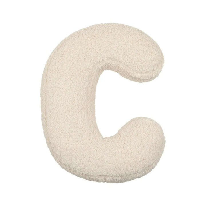 Coussin Lettre en Peluche Personnalisable - Accent Décoratif Doux pour Canapé ou Chambre d'Enfant
