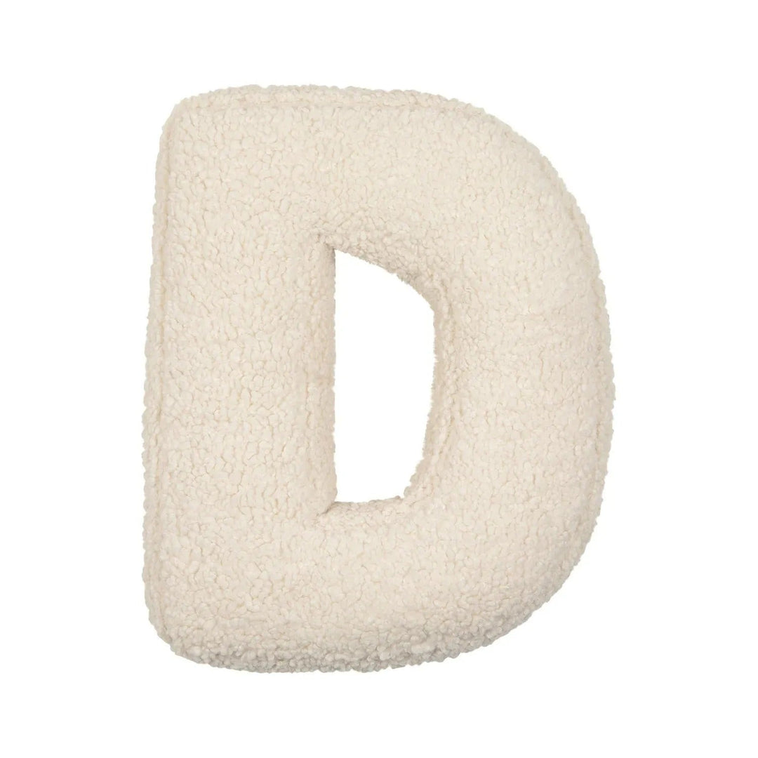 Coussin Lettre en Peluche Personnalisable - Accent Décoratif Doux pour Canapé ou Chambre d'Enfant