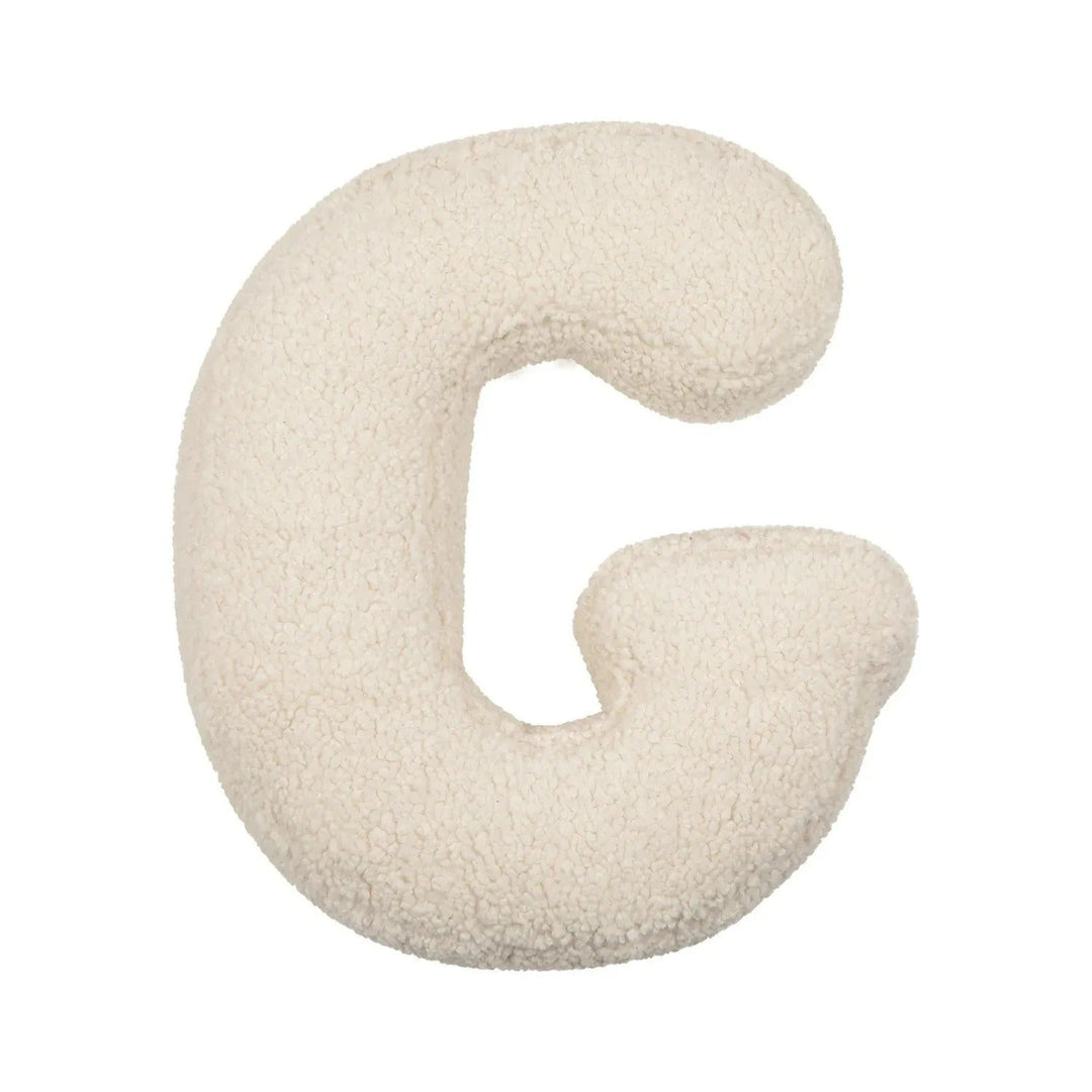 Coussin Lettre en Peluche Personnalisable - Accent Décoratif Doux pour Canapé ou Chambre d'Enfant