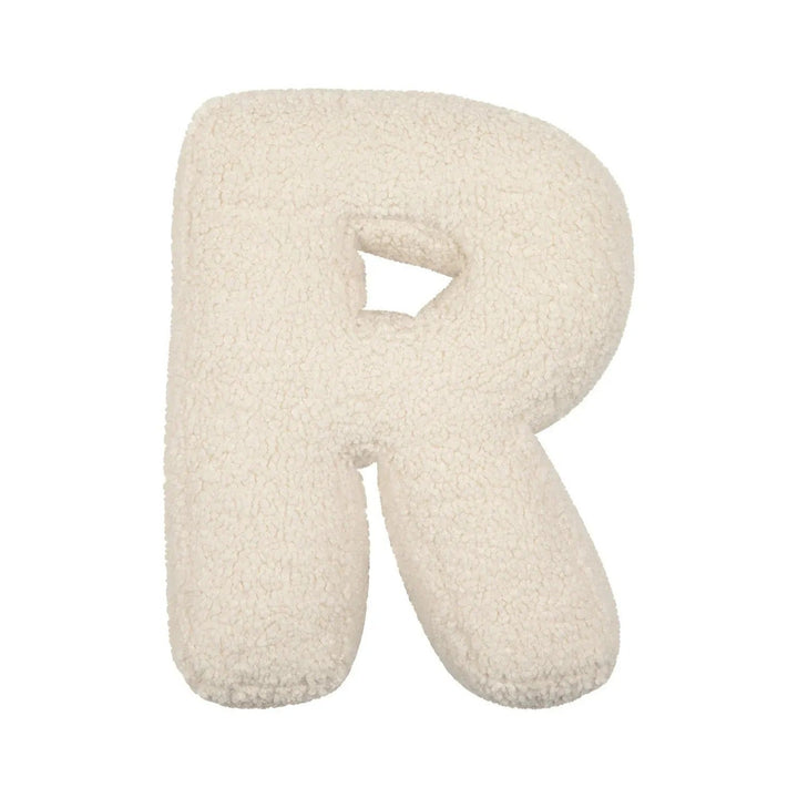 Coussin Lettre en Peluche Personnalisable - Accent Décoratif Doux pour Canapé ou Chambre d'Enfant