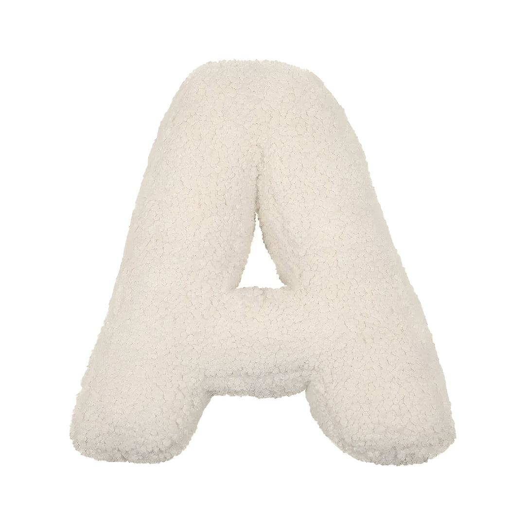 Coussin Lettre en Peluche Personnalisable - Accent Décoratif Doux pour Canapé ou Chambre d'Enfant