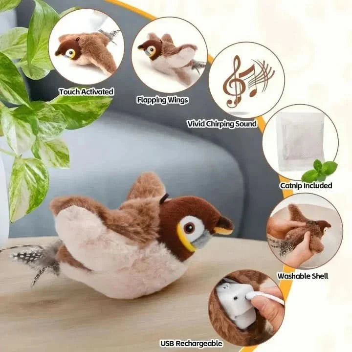 Jouet en Peluche Interactif pour Chats Actifs