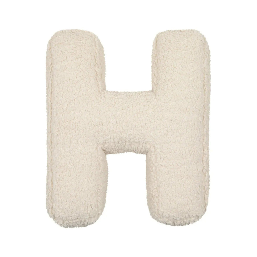 Coussin Lettre en Peluche Personnalisable - Accent Décoratif Doux pour Canapé ou Chambre d'Enfant