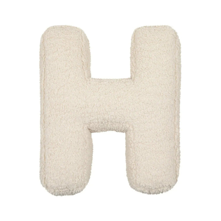 Coussin Lettre en Peluche Personnalisable - Accent Décoratif Doux pour Canapé ou Chambre d'Enfant