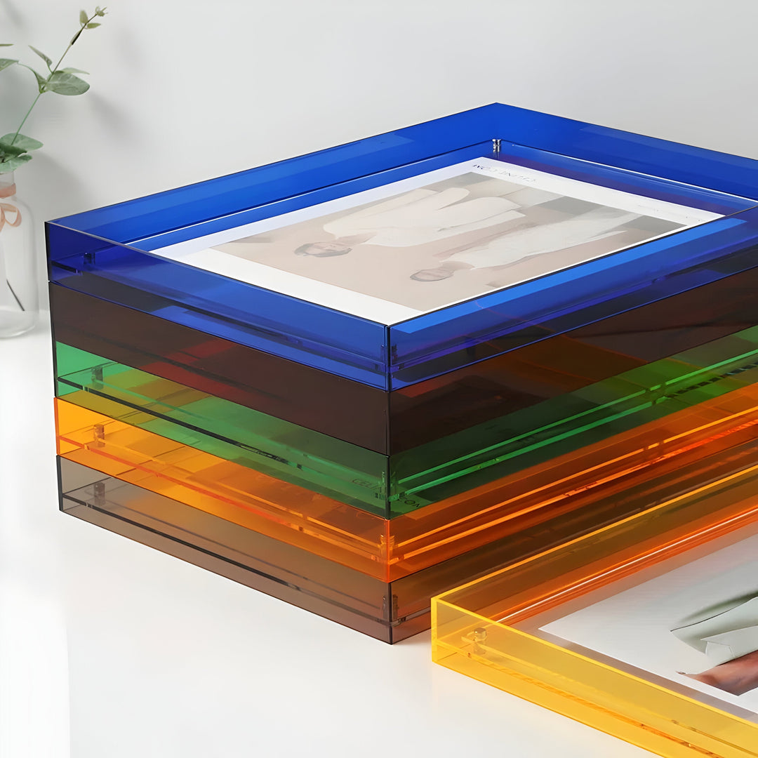 Cadre Photo Acrylique Moderne – Options Claires et Colorées pour la Protection des Photos