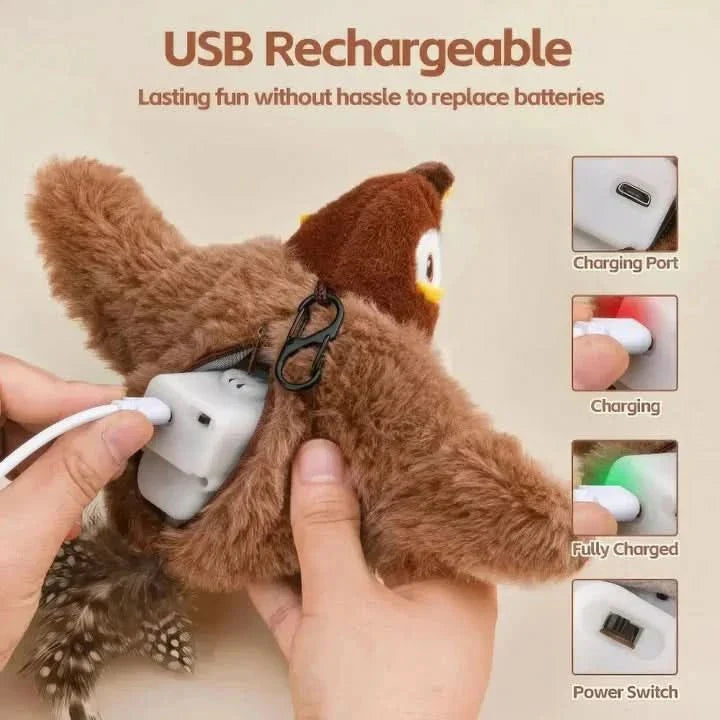 Jouet en Peluche Interactif pour Chats Actifs