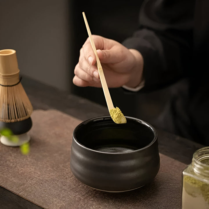 Ensemble de Thé Matcha en 4 Pièces avec Fouet en Bambou | Idéal pour la Cérémonie de Thé Traditionnelle