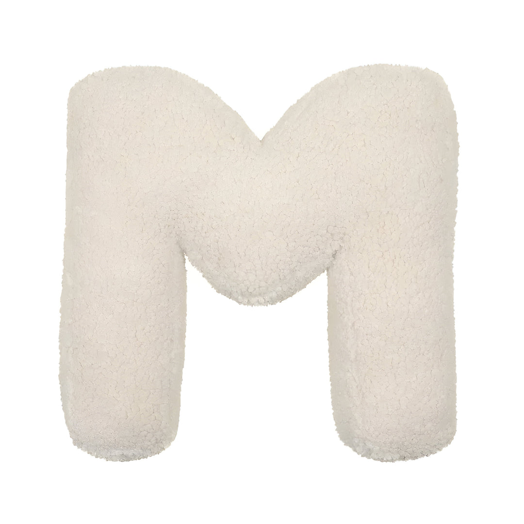 Coussin Lettre en Peluche Personnalisable - Accent Décoratif Doux pour Canapé ou Chambre d'Enfant