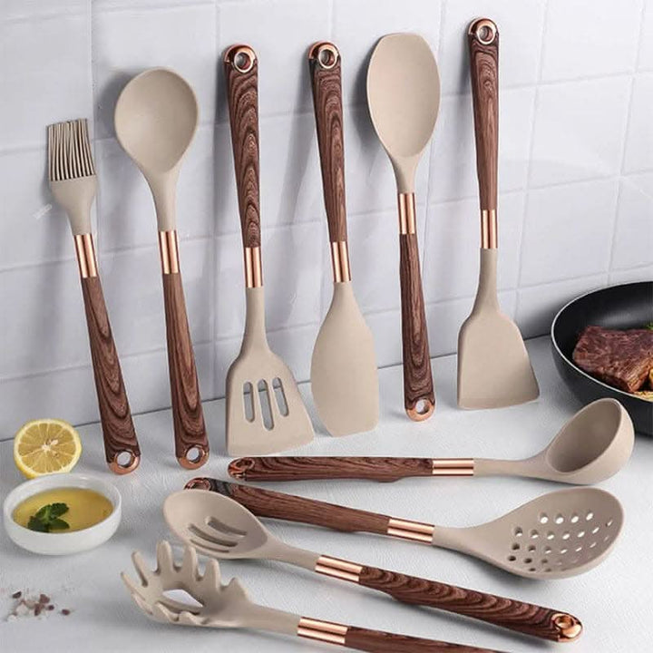 Ensemble de Cuisine en Silicone Premium de 10 Pièces