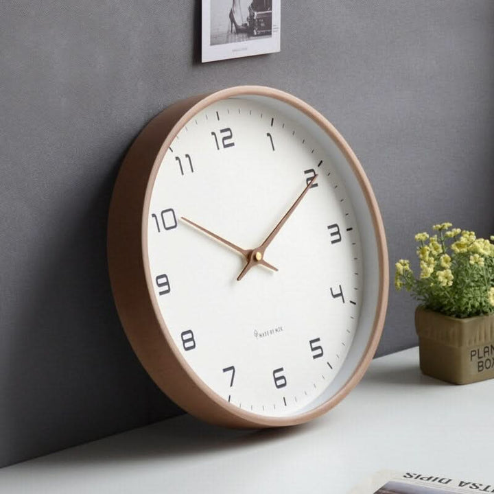 Horloge Murale en Bois – Design Scandinave Serein pour Espaces de Vie Tranquilles