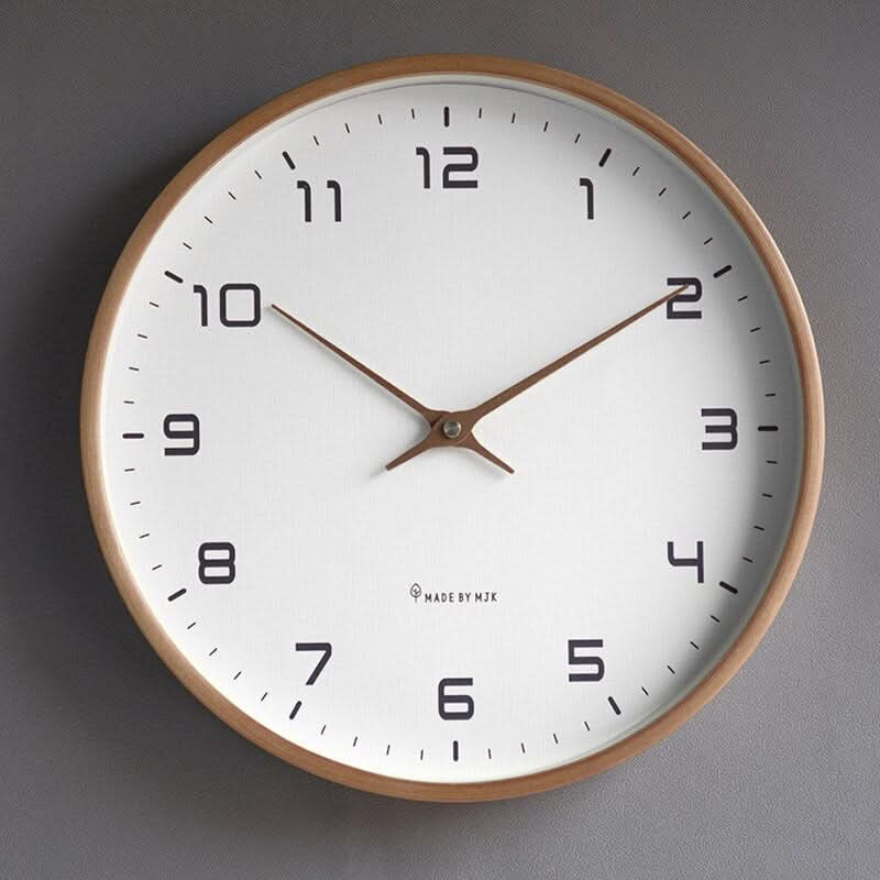Horloge Murale en Bois – Design Scandinave Serein pour Espaces de Vie Tranquilles