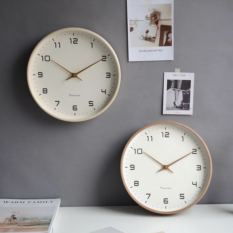 Horloge Murale en Bois – Design Scandinave Serein pour Espaces de Vie Tranquilles