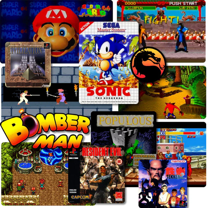 Console de jeu rétro 64 Go avec 2 manettes - Plus de 20 000 jeux