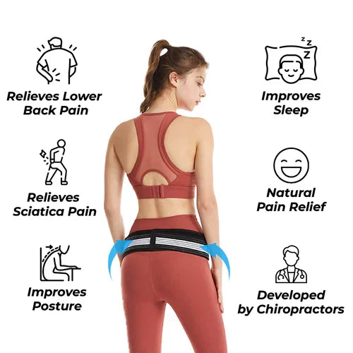 Ceinture de Soulagement de la Sciatique - Soulagez la Sciatique et l'Inconfort du Bas du Dos
