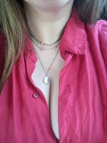 Collier en Argent à Trois Couches