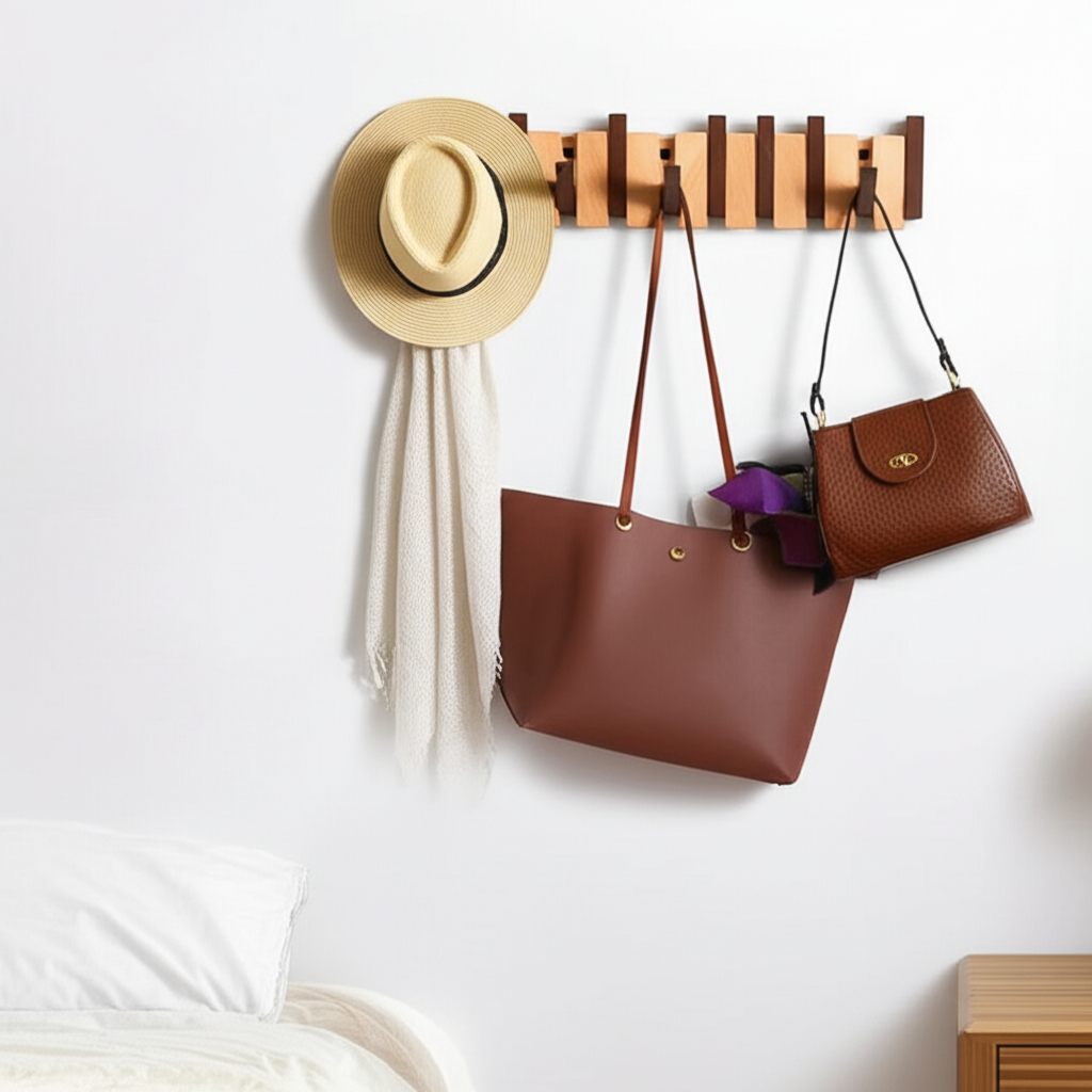 Porte-manteau en Bois Piano - Design Élégant