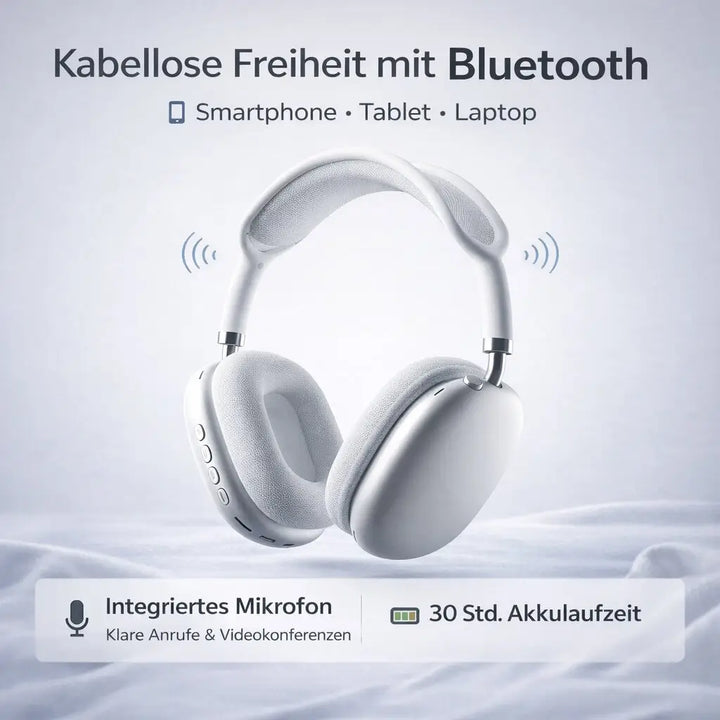 Casque Bluetooth supra-auriculaire avec annulation active du bruit (ANC)
