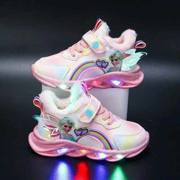 Baskets Princesses Lumineuses pour Enfants avec Design LED