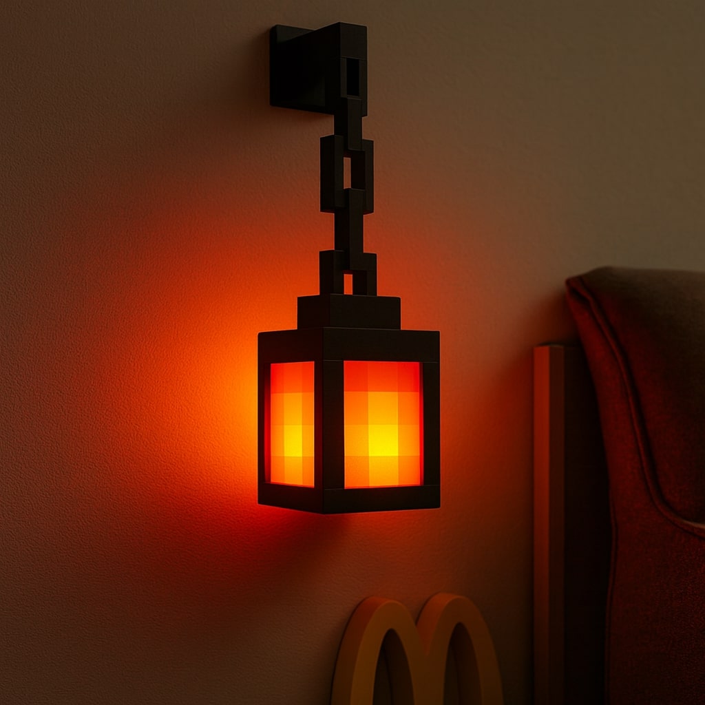 Lampe de Table Sans Fil | Lampe de Chevet | Lampe Murale Intérieure | Design Inspiré des Pixels