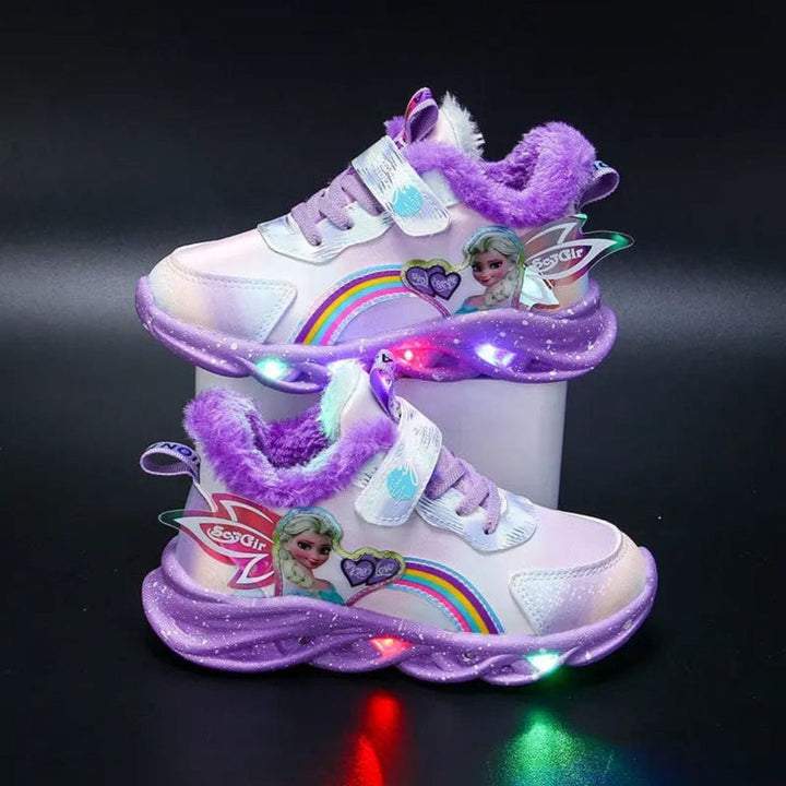 Baskets Princesses Lumineuses pour Enfants avec Design LED
