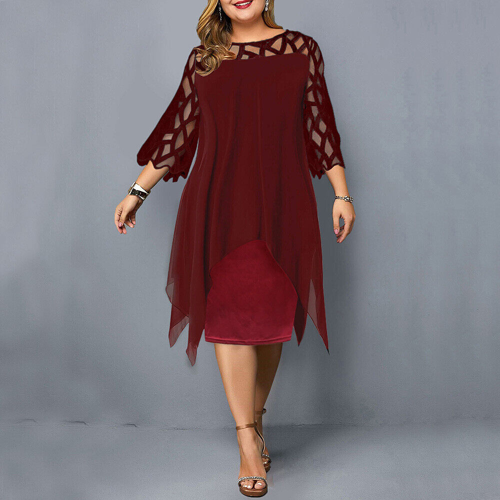 Robe Midi Grande Taille pour l'Automne