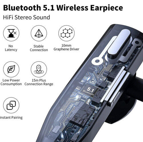 Casque/Casque Bluetooth 5.1 sans fil avec microphone double, réduction de bruit pour camionneurs
