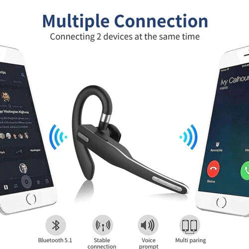 Casque/Casque Bluetooth 5.1 sans fil avec microphone double, réduction de bruit pour camionneurs