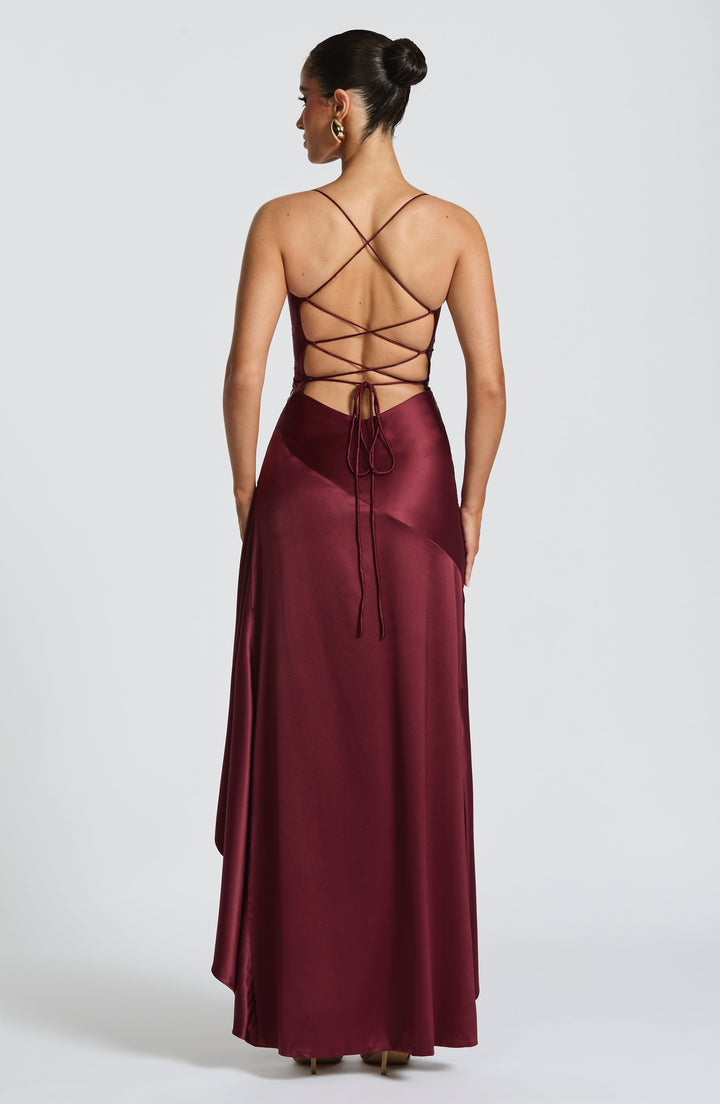 Robe Maxi Editta - Laque Cerise