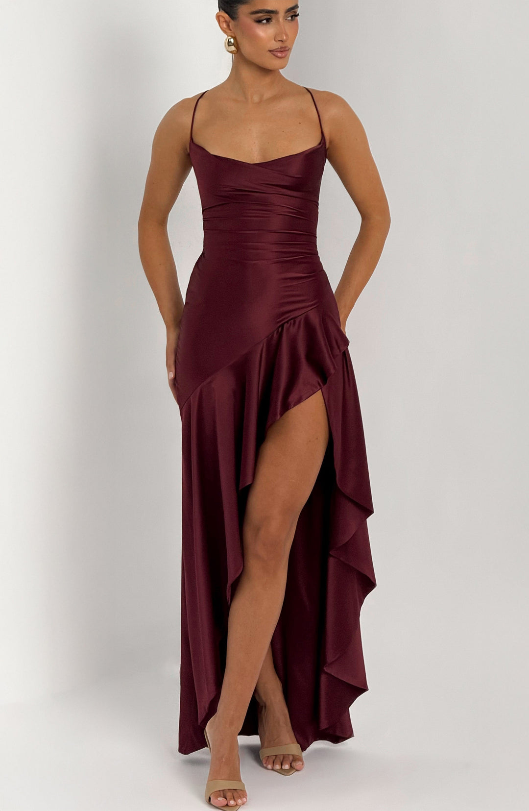 Robe Maxi Editta - Laque Cerise
