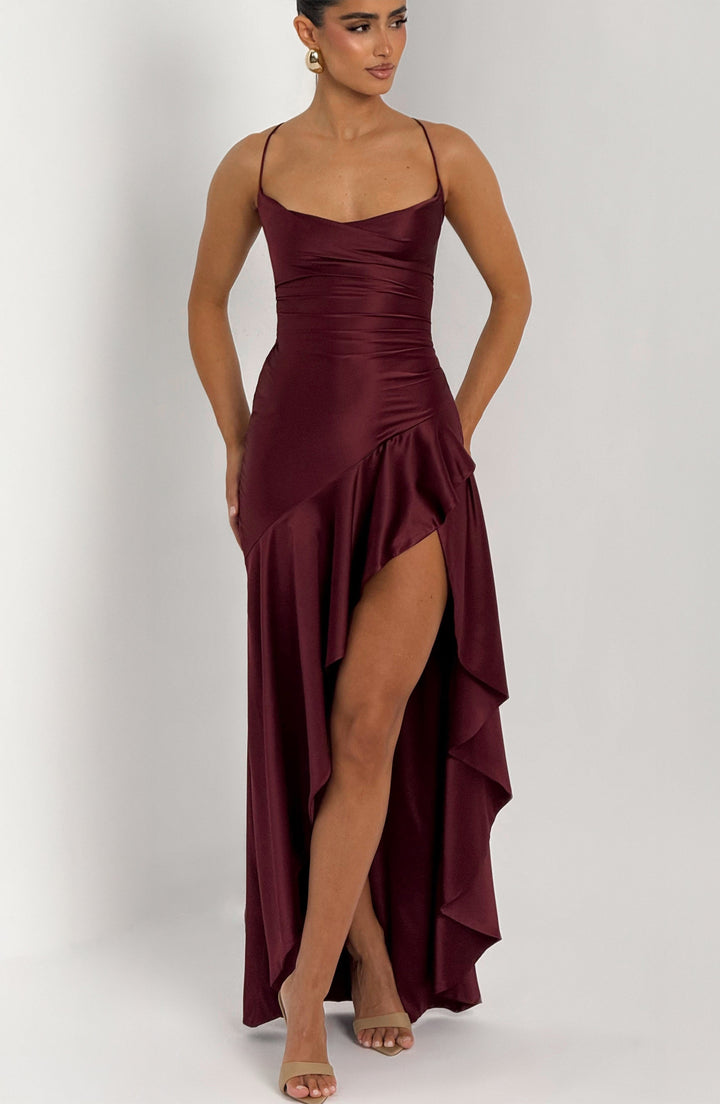Robe Maxi Editta - Laque Cerise