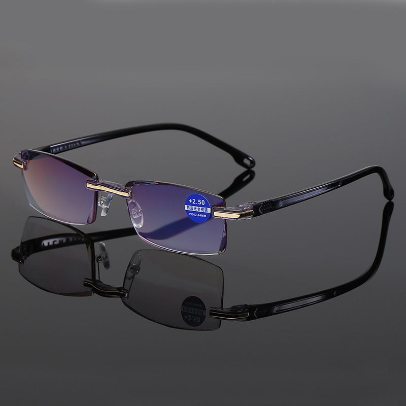 Lunettes de Lecture Intelligentes avec Verres Progressifs | Design Ultra-Léger & Filtre de Lumière Bleue | Adaptées à la Vision de Près & de Loin | Monture en Titane TR90