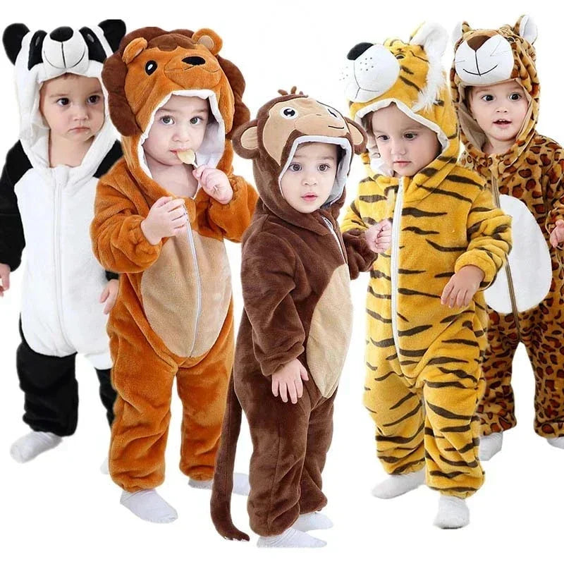 Combinaison Bébé | Salopette en Fleece | Grenouillère Animale
