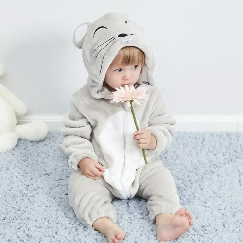 Combinaison Bébé | Salopette en Fleece | Grenouillère Animale