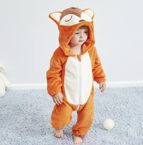 Combinaison Bébé | Salopette en Fleece | Grenouillère Animale