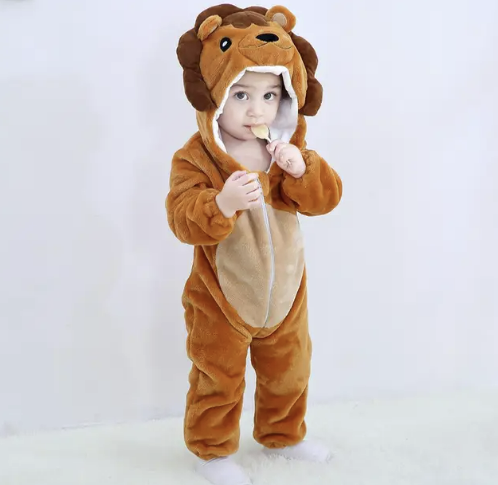 Combinaison Bébé | Salopette en Fleece | Grenouillère Animale