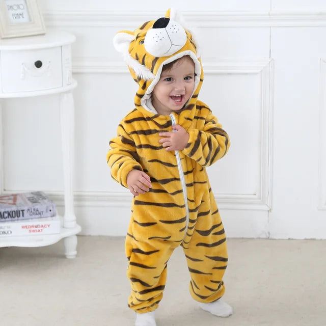 Combinaison Bébé | Salopette en Fleece | Grenouillère Animale