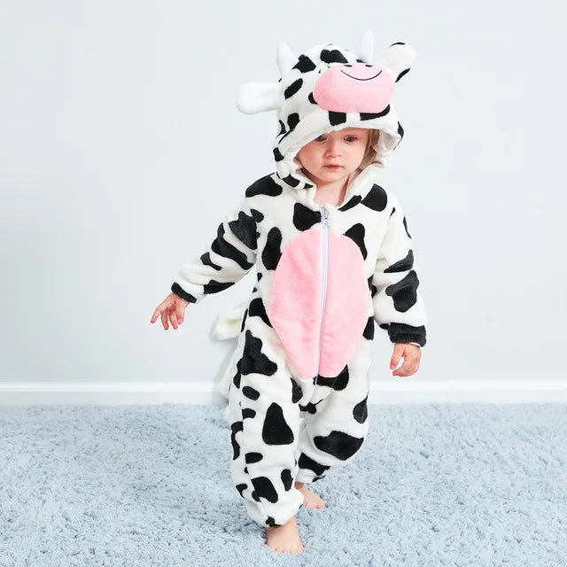 Combinaison Bébé | Salopette en Fleece | Grenouillère Animale
