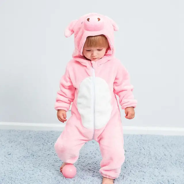 Combinaison Bébé | Salopette en Fleece | Grenouillère Animale