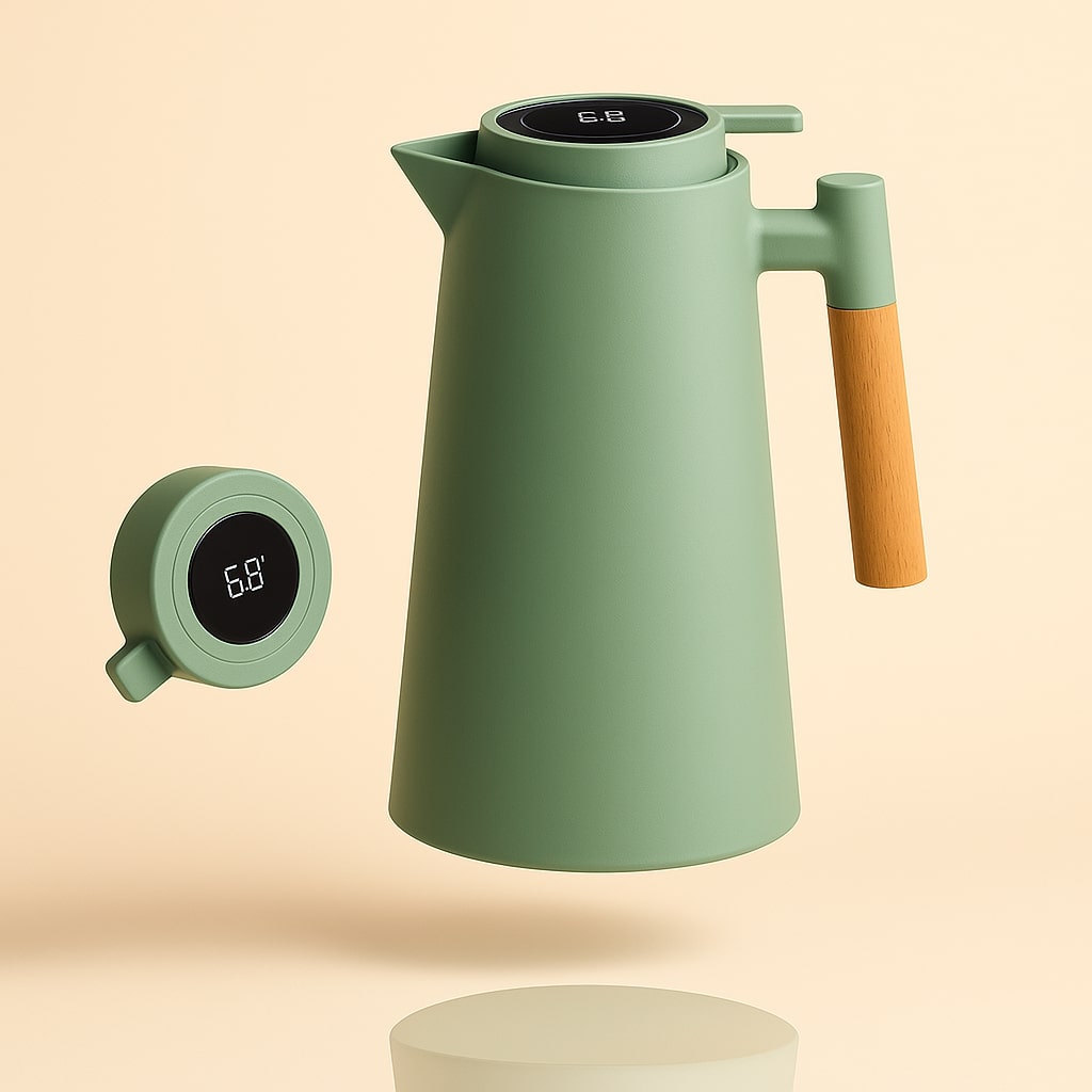 Carafe Thermique avec Affichage de Température | Pichet Isolé de 1 L pour Café & Thé