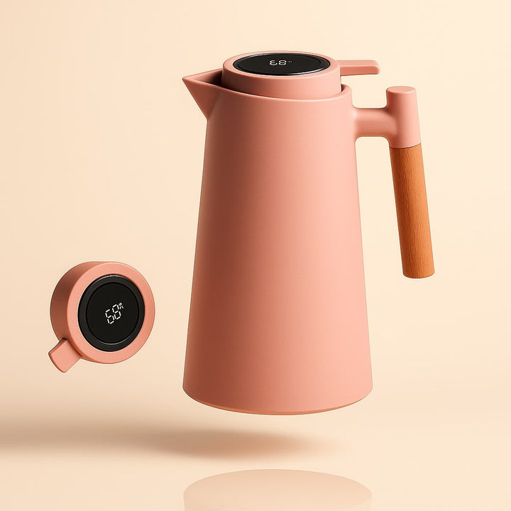 Carafe Thermique avec Affichage de Température | Pichet Isolé de 1 L pour Café & Thé