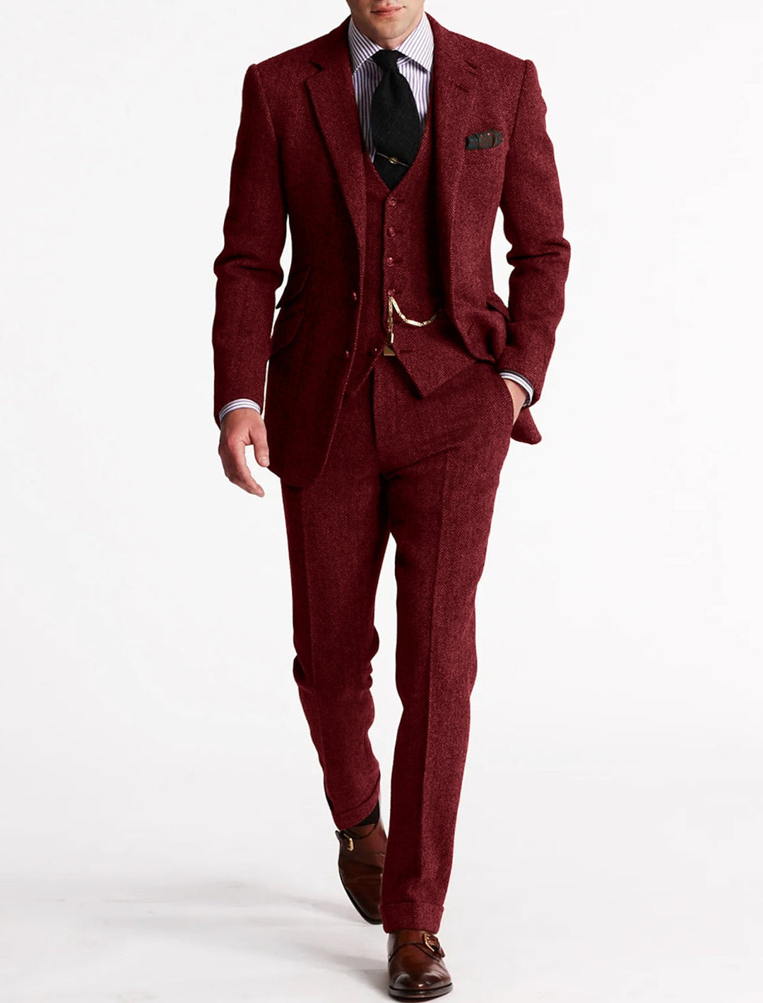 Costume Tuxedo en Tweed pour Hommes | Complet