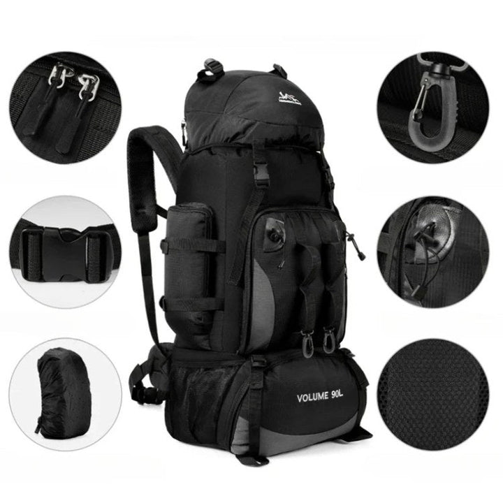 Sac à dos de randonnée imperméable léger de 90L